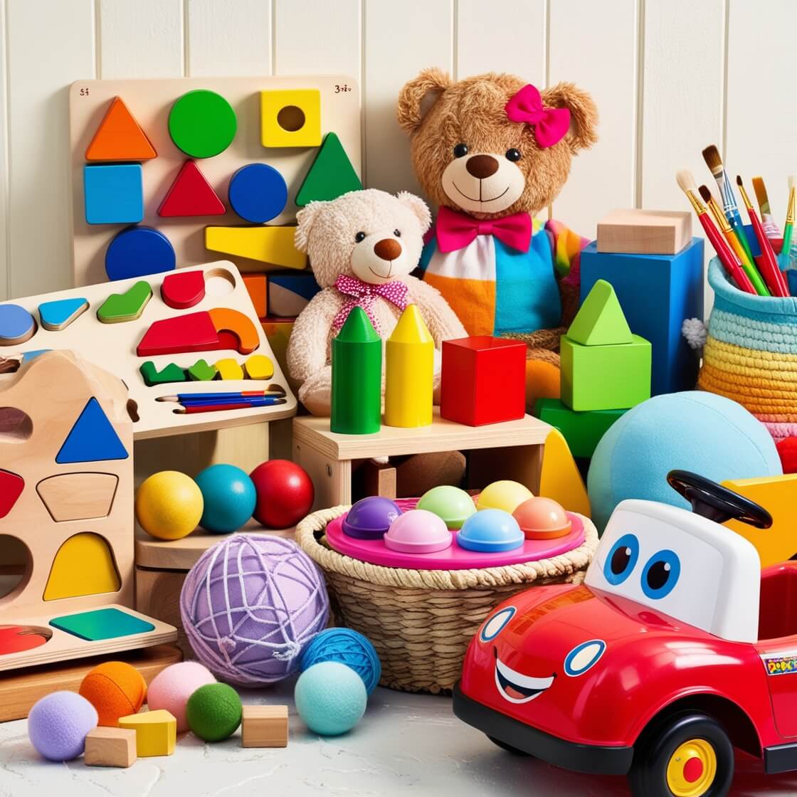 Collage of Preschool Educational Toys