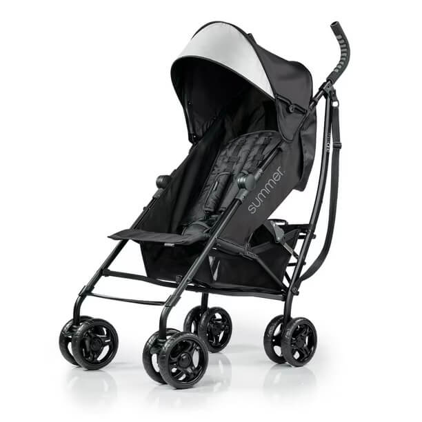 3.  Summer Infant 3Dlite Convenience Stroller, Jet Black