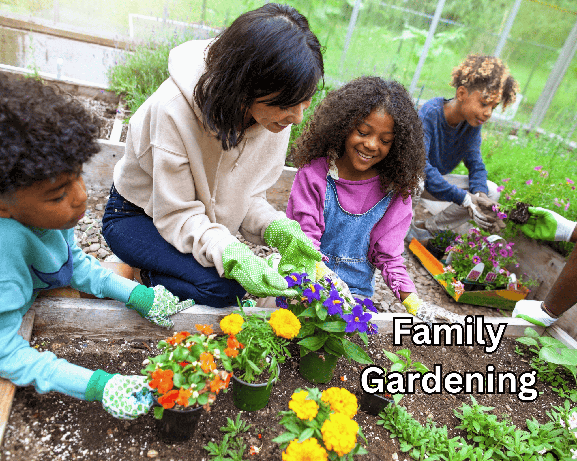 Family Gardening Together