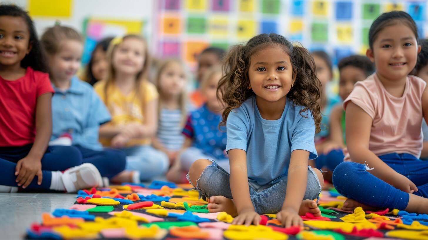 Kids in preschool full of smiles.