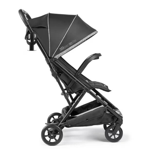 Summer Infant 3Dpac CS Compact Fold Stroller, Black Compact Car Seat Adaptable Baby Stroller Lightweight Stroller with Convenient One-Hand Fold, Reclining Seat and Extra-Large Canopy