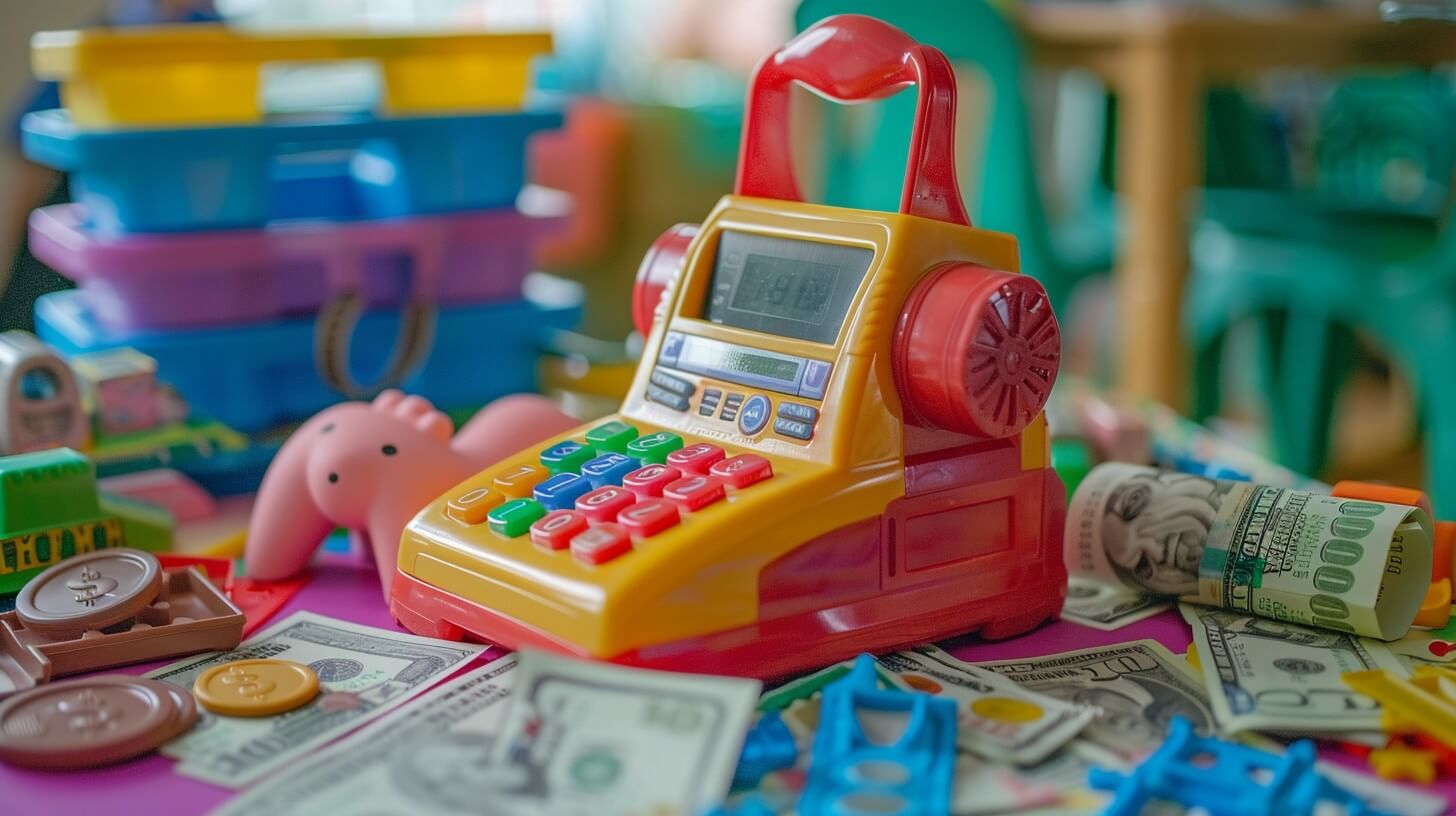 Toy Cash Regidter and Money Pretend