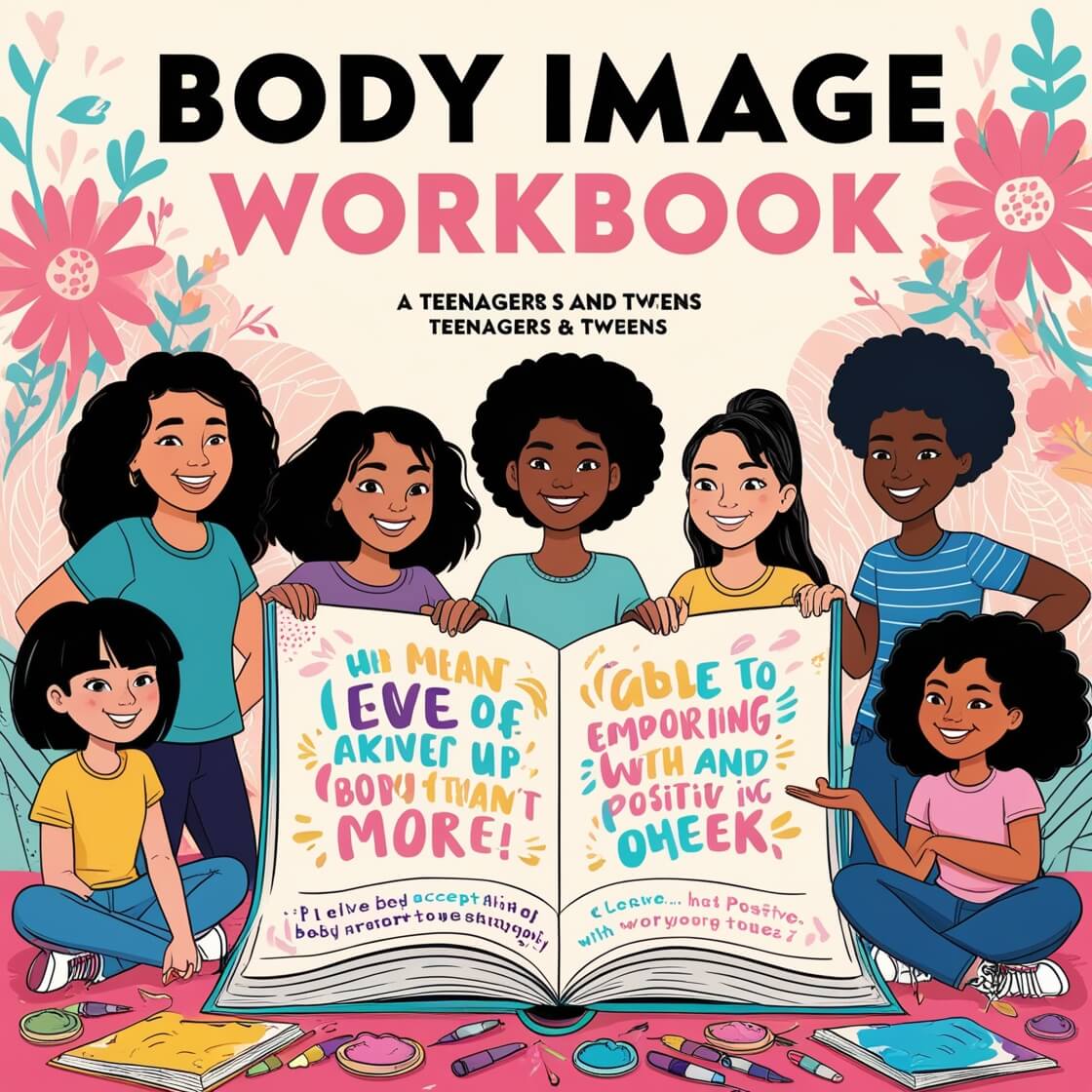 Workbook Cover for Teens and Tweens on Positive Body Image