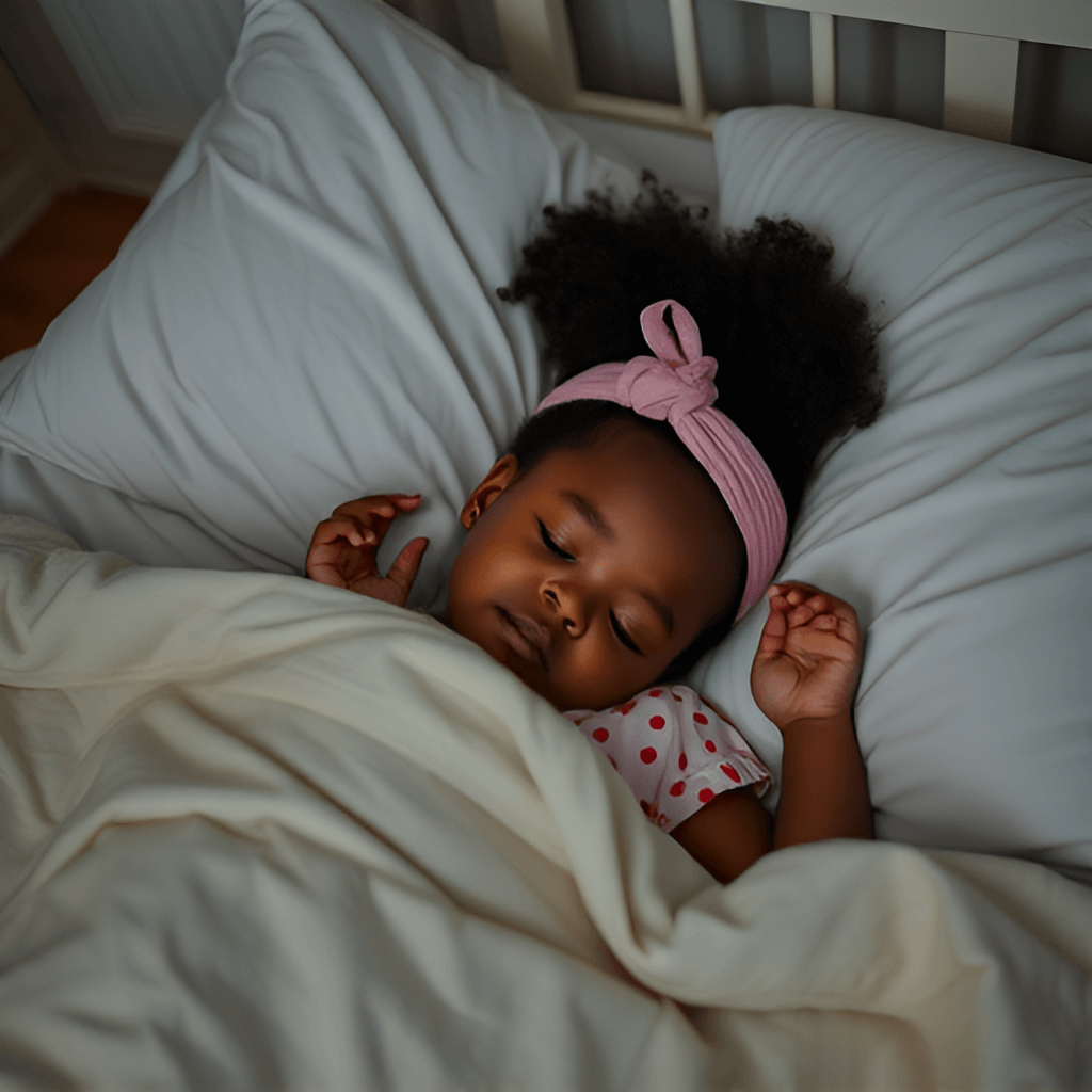 Sleeping female toddler.